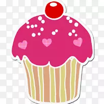 生日蛋糕纸杯蛋糕薄饼糖霜&蛋糕贴纸