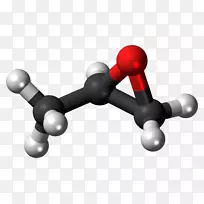 环氧丙烷丙烯丙二醇球棒模型化合物无色
