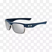 奥克利公司太阳镜海军蓝客户服务双面太阳镜