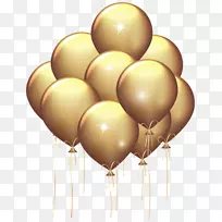 气球黄金派对剪贴画-气球