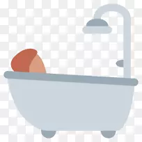 Emojipedia浴缸浴室一堆便便表情符号-洗个澡