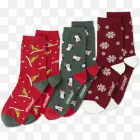 船员袜子圣诞长袜睡衣圣诞色袜子
