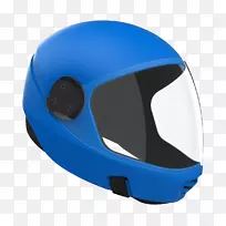 摩托车头盔降落伞自动激活装置-蓝色降落伞