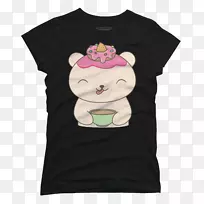 体恤，北极熊，棕熊，可爱的猫爱好者t恤