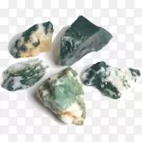 水晶宝石岩绿色矿物-大理石