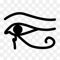 霍鲁斯之眼，红色金字塔电脑图标-埃及