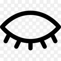 眼睛计算机图标符号.眨眼