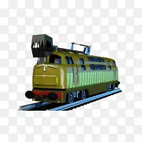 火车轨道运输另一节铁道车厢柴油发动机-木偶