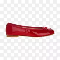 芭蕾平红色absatz真皮芭蕾舞鞋