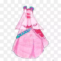 婚纱礼服艺术-粉红色婚纱