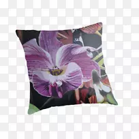 投掷枕头垫花瓣-紫兰花