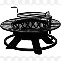 消防坑火灾环餐桌花园家具.防火环
