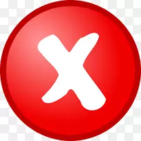 电脑图标按钮剪辑艺术-红色十字