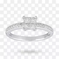 钻石结婚戒指大小订婚戒指闪闪发光的钻石
