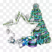 圣诞装饰圣诞树蓝色圣诞-圣诞专辑