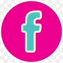 facebook徽标社交网络服务博客电脑图标-粉红插图