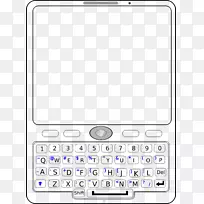 特色电话手机qwerty电脑图标剪贴画拼音