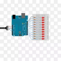 Arduino领导的条形发光二极管电位器输入/输出-机器人电路板