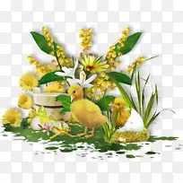 复活节兔子彩蛋花设计-复活节