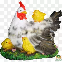 鸡公鸡草坪装饰和花园雕塑家禽建筑.小鸡母鸡