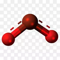 二溴双原子溴分子球棒模型油分子