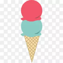 冰淇淋锥巧克力冰淇淋圣代冰淇淋
