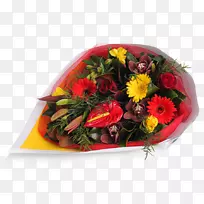 花卉设计，切花，鲜花，花束，超大型雏菊-便携纸袋