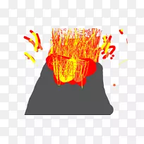 平面设计桌面壁纸字体卡通火山