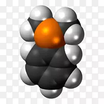 乙苯空间填充模型分子化学球
