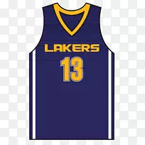 洛杉矶湖人T恤篮球运动衫-篮球制服