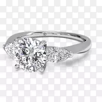订婚戒指结婚戒指钻石切割白金戒指