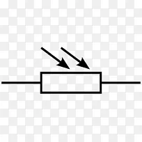 光敏电阻器电子符号接线图.光