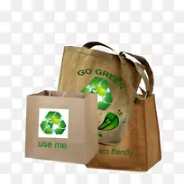 可重复使用的购物袋和手推车环保手提包