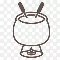 火锅咖啡电脑图标食品煎炸-火锅