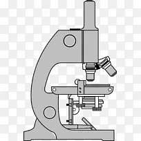光学显微镜黑白剪贴画显微镜