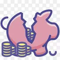 储蓄罐货币银行职员剪辑艺术-小猪载体