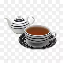咖啡杯，伯爵茶，咖啡厅，茶碟-热茶