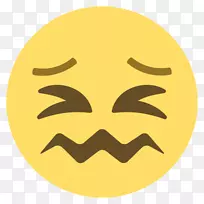 Emojipedia表情脸带着喜悦的泪水，一堆的便便表情符号-大声