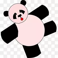 大熊猫熊夹卡通脸