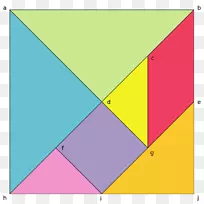七巧板解剖拼图形状数学三角形拼图
