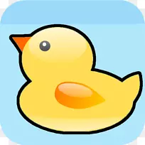 鸭嘴卡通剪贴画玩鸭