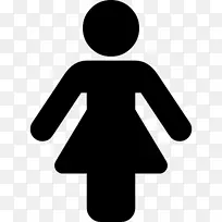 性别符号计算机图标-女性轮廓