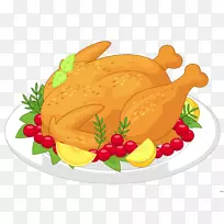 感恩节晚餐火鸡肉夹艺术-感恩节