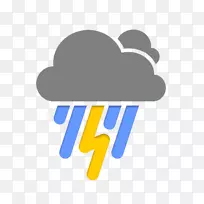 电脑图标天气预报暴雨
