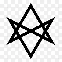 独角兽六角象征仪式魔法-实心五尖星