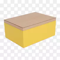 矩形盖子-黄色盒子
