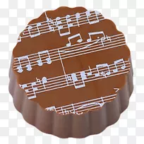巧克力蛋糕棕色字体-圆形印刷