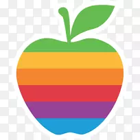苹果颜色标志彩虹-去除污渍