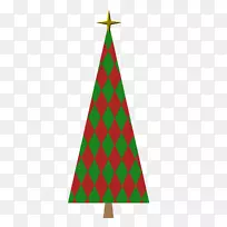 回形针圣诞树夹艺术.漂亮的圣诞树形状