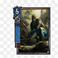 Ggo：巫师牌游戏Rivia突击队的步兵Geralt-磁条卡